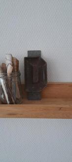 Brocante oude Chocolade mal, metaal, letter D, Ophalen of Verzenden