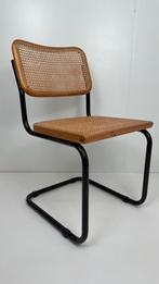 Vintage Cesca chair B32 Marcel Breuer stijl webbing zwart, Riet of Rotan, Vintage, Ophalen of Verzenden, Zo goed als nieuw