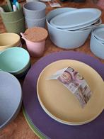 Servies bamboe voor boot, camper of tent, Ophalen of Verzenden