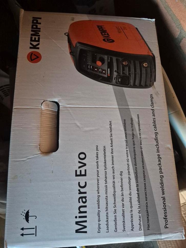 Kemppi Minarc Evo 180 Lasapparaat - Nieuw in doos!, Doe-het-zelf en Verbouw, Gereedschap | Lasapparaten, Nieuw, Elektroden, 150 tot 250 ampère