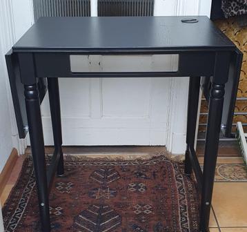 Ikea Ingatorp bureau/ smalle tafel uitklapbaar zwart beschikbaar voor biedingen