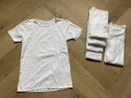 6 st. Basic t-shirts mt 146/152 wit, Ophalen of Verzenden, Zo goed als nieuw, Shirt of Longsleeve, Jongen