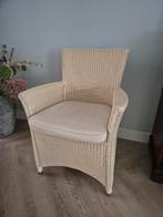 5 Loyd Loom Eetkamerstoelen - Roomkleurig, Huis en Inrichting, Stoelen, Ophalen, Gebruikt, Riet of Rotan, Eén