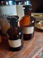 2 apothekersflesjes met stop brocante, Antiek en Kunst, Ophalen of Verzenden