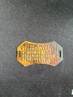 Rijwielbelasting plaatje met inscriptie Spekheide  1937-1938, Verzamelen, Overige Verzamelen, Ophalen of Verzenden, Gebruikt