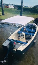 Polyester sloep met stuur en trailer, vaarklaar!, Watersport en Boten, Sloepen, Ophalen, Gebruikt, Tot 10 pk, 3 tot 6 meter