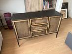 Dressoir kast metaal en rotan te koop, Ophalen, Gebruikt, Metaal, 25 tot 50 cm