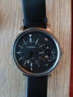 Mooie horloge,.Merk Fossil., Leer, Staal, Polshorloge, Zo goed als nieuw