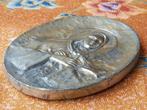 Mooie oude Maria hanger uit Engeland van tin en hout 14,2 cm, Antiek en Kunst, Ophalen of Verzenden