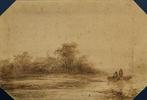 Johannes Franciscus Hoppenbrouwers (1819-1866) -  Aquarel, Ophalen of Verzenden