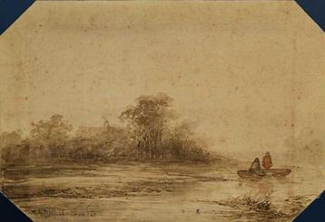 Johannes Franciscus Hoppenbrouwers (1819-1866) -  Aquarel  beschikbaar voor biedingen
