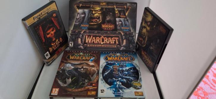 Warcraft Battle Chest + Expansies + Diablo, Spelcomputers en Games, Games | Pc, Gebruikt, Role Playing Game (Rpg), 3 spelers of meer
