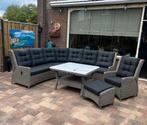 Loungeset + verstelbare stoel met voetenkrukje, Ophalen, Rotan, Loungeset, Bank