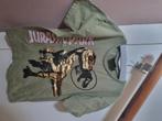 Jurassic park t-shirt groen met pailletten maat 128, Ophalen of Verzenden, Gebruikt, Jongen, Shirt of Longsleeve