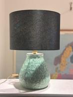 Unieke Vaaslamp met Zwarte Kap, Huis en Inrichting, Ophalen of Verzenden, Zo goed als nieuw, Glas, Minder dan 50 cm