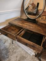 Mooie kaptafel met spiegel en lades plus draaistoel, Ophalen, Minder dan 50 cm, Zo goed als nieuw, Minder dan 100 cm
