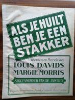 Als je huilt ben je een stakker - Louis Davids/Margie Morris, Muziek en Instrumenten, Bladmuziek, Zo goed als nieuw, Populair