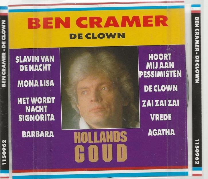 Ben Cramer - De clown - Hollands goud, Cd's en Dvd's, Cd's | Nederlandstalig, Zo goed als nieuw, Levenslied of Smartlap, Ophalen of Verzenden