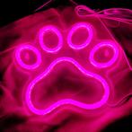 neon verlichting 'dierenpoot" op plexiglas met schakelaar, Huis en Inrichting, Lampen | Wandlampen, Nieuw, Ophalen of Verzenden
