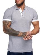 SALES! 1404 Grijze polo witte streep maat M, Ophalen of Verzenden, Nieuw, Maat 48/50 (M), Grijs