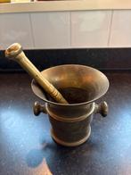 Messing Vijzel met Stamper, Antiek en Kunst, Antiek | Koper en Brons, Ophalen of Verzenden, Brons