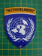 NDVN - United Nation emaille embleem - korea oorlog, Verzenden, Landmacht, Nederland, Embleem of Badge