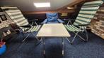Camping tafel en 3 stoelen, Ophalen, Gebruikt, Campingtafel