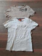 2 T-shirts van Superdry en Lost Minds, maat S., Kleding | Heren, T-shirts, Wit, Ophalen of Verzenden, Zo goed als nieuw, Maat 46 (S) of kleiner