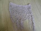 Gehaakte Poncho, one Size, kleur lila, Ophalen of Verzenden, Zo goed als nieuw, Maat 46/48 (XL) of groter, Sjaal