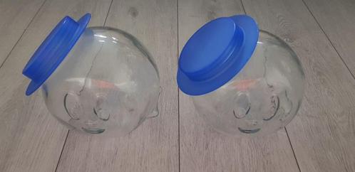 Twee nieuwe snoeppotten met plastic deksel, Huis en Inrichting, Keuken | Potten en Pannen, Nieuw, Pot, Bus of Blik, Glas, Ophalen of Verzenden