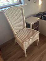 Rieten stoel, Huis en Inrichting, Stoelen, Ophalen, Gebruikt, Wit, Riet of Rotan