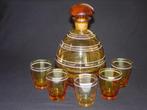 Likeurstel met 5 glaasjes., Antiek en Kunst, Antiek | Glas en Kristal, Ophalen of Verzenden