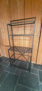 IKEA etagere, wandkastje, metaal, gehard glas, Huis en Inrichting, Ophalen, Gebruikt