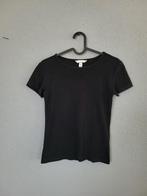H&M geribte T-shirt maat M, Maat 38/40 (M), H&M, Verzenden, Zwart