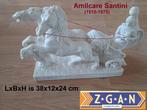 Romeinse strijdwagen met 2 paarden - Amilcare Santini  (menn, Antiek en Kunst, Ophalen