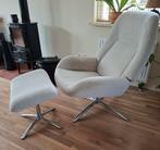 Relax draaifauteuil met hocker, Huis en Inrichting, Fauteuils, Ophalen, 75 tot 100 cm, Zo goed als nieuw, Stof