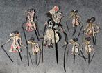 Set van 8 Wayang Kulit schaduwpoppen Indonesië, Antiek en Kunst, Ophalen of Verzenden