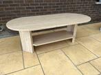 Ovalen travertin salontafel xxl - 140x65, Huis en Inrichting, Tafels | Bijzettafels, 45 tot 60 cm, Overige materialen, Ophalen of Verzenden