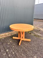 Vintage eettafel uitschuifbaar rond ovaal, Ophalen, Gebruikt, C, Rond