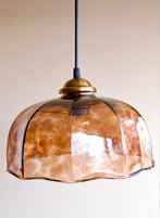 Vintage Mid Century Hanglamp, Ophalen of Verzenden, Gebruikt, Glas, Minder dan 50 cm