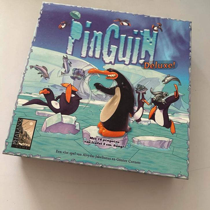 Pinguïn Deluxe Bordspel, Hobby en Vrije tijd, Gezelschapsspellen | Bordspellen, Zo goed als nieuw, Een of twee spelers, Ophalen of Verzenden