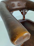Engelse Victoriaanse Mahoniehouten Bureaustoel libary chair, Antiek en Kunst, Antiek | Meubels | Stoelen en Banken, Ophalen