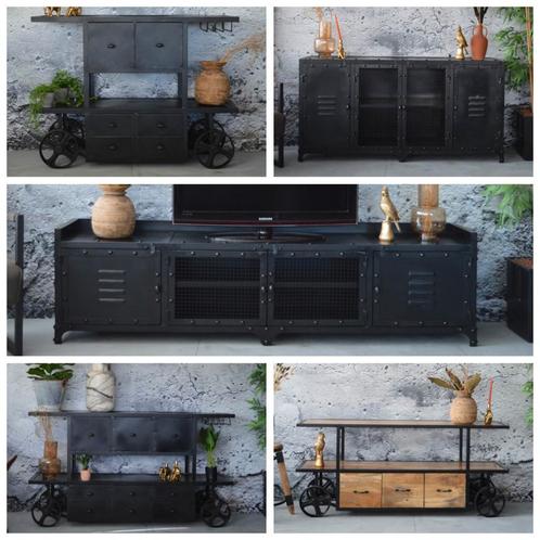 Industrieel dressoir - nieuwe dressoirs - stuntprijzen!, Huis en Inrichting, Kasten | Dressoirs, Nieuw, 25 tot 50 cm, Overige houtsoorten