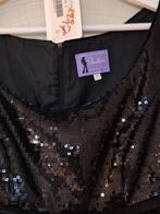 Elegante zwarte jurk met pailletten - Paulina, maat S, Kleding | Dames, Positiekleding, Nieuw, Ophalen of Verzenden, Maat 36 (S)