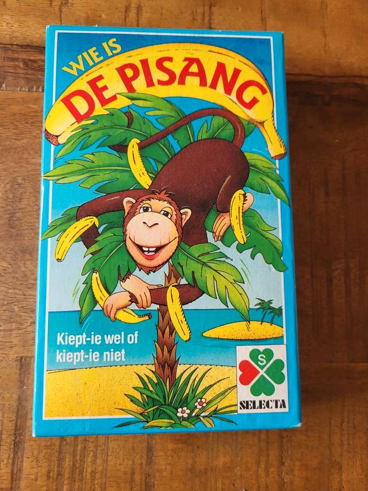 Wie is de Pisang - Selecta - Compleet, Hobby en Vrije tijd, Gezelschapsspellen | Bordspellen, Gebruikt, Drie of vier spelers, Ophalen of Verzenden