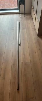 RVS Gordijnroede compleet met steunen en eindknoppen, Ophalen, Overige kleuren, Zo goed als nieuw, 200 cm of meer