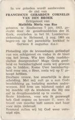 Franciscus G.C. van den Broek 1915 Eindhoven + 1964 Helmond, Verzamelen, Verzenden