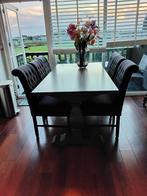 6 antracietgrijze eetkamerstoelen Rofra gecapitonneerd gebru, Huis en Inrichting, Stoelen, Ophalen, Gebruikt, Rofra Gecapitonneerd