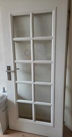 Prachtige opdekdeur met glas ruitjes, links draaiend, Ophalen, Gebruikt, 80 tot 100 cm, Binnendeur