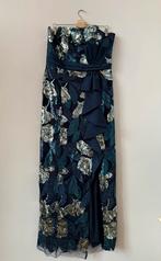 Marchesa Notte marineblauwe en zilveren pailletten - Nieuw!, Kleding | Dames, Ophalen of Verzenden, Nieuw, Blauw, Onder de knie